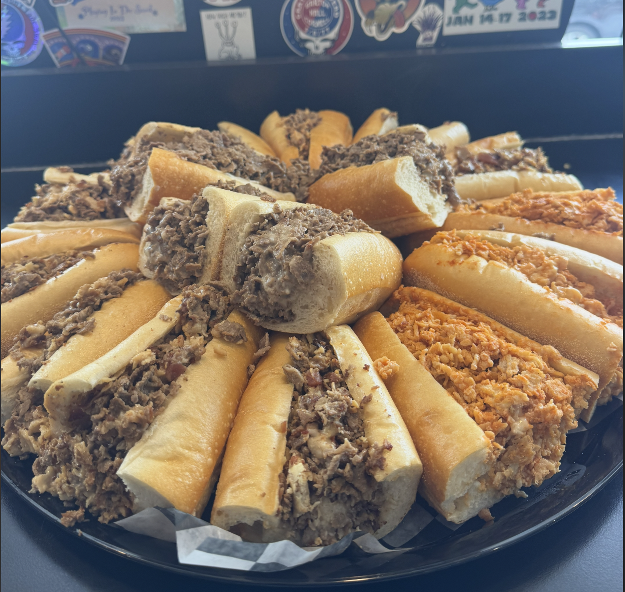 Cheesesteak tray for game day